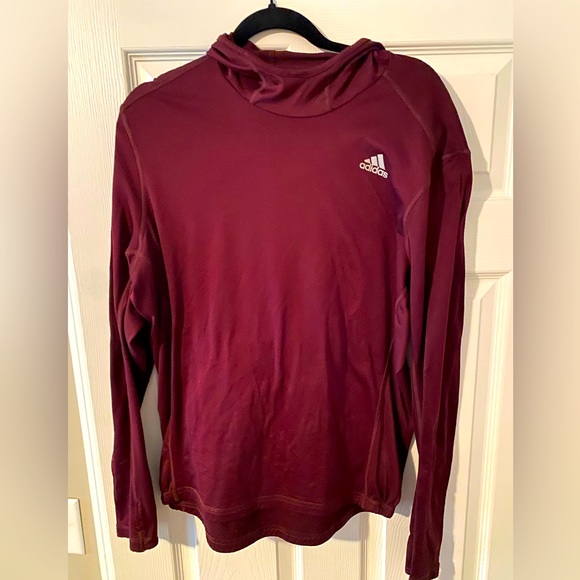 adidas Other - Adidas Maroon Large Lightweight Hoodie